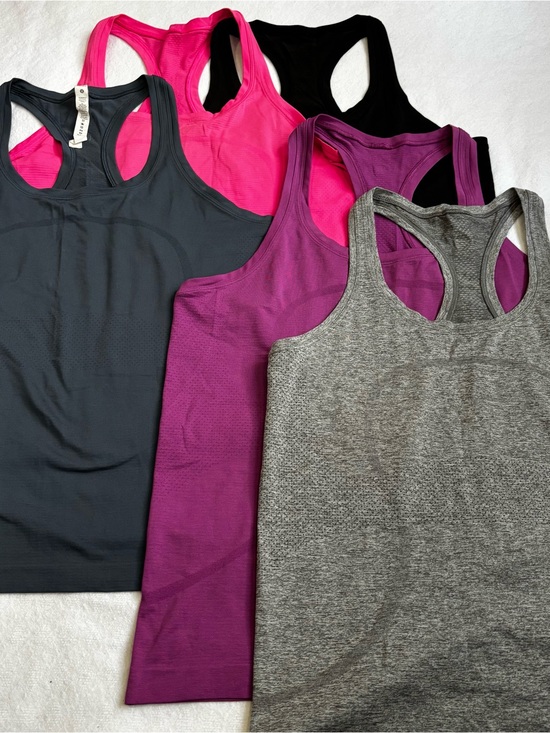 lululemon athletica Tops - lululemon athletica Racerback Tank Top Set — Gray, Hot Pink, Purple, Black